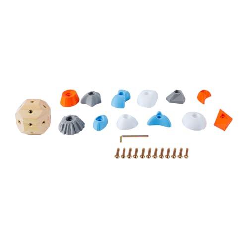 Ausi Bloque de roca artesanal, pelota de escalada 3D para entrenamiento de fuerza y precisión, rutas personalizables, entrenador de agarre de dedos portátil para escaladores.