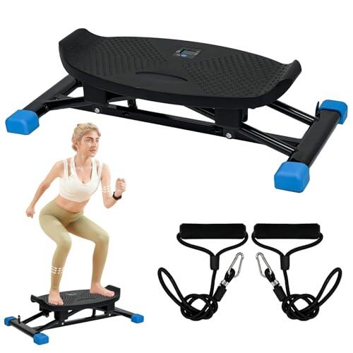 JOBUR Máquina de esquí simulada de equilibrio basada en resistencia aeróbica portátil que lleva 300 libras silenciosa máquina de ejercicio de cuerpo completo con pantalla LED.