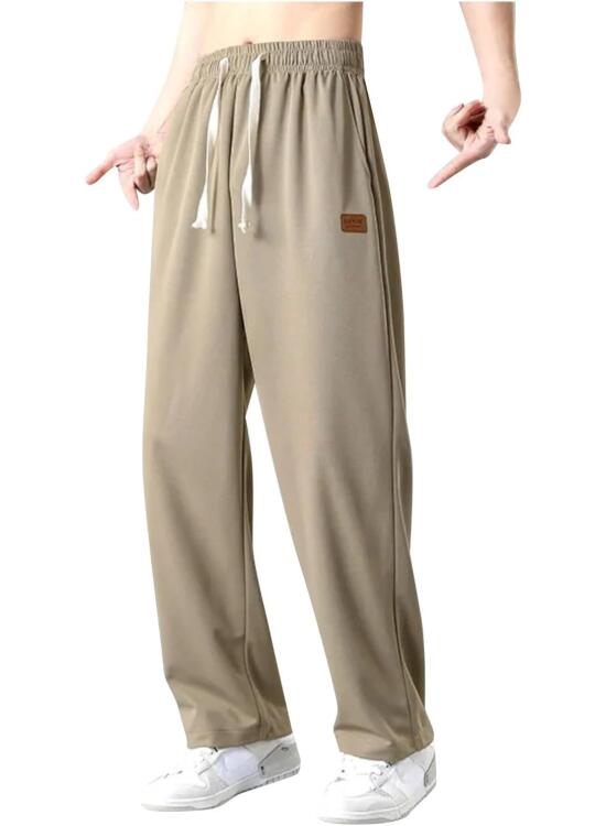 Generisch Pantalones para correr para hombre, delgados, pantalones elásticos unisex para vestir, Beva Wear Glide Pants Pantalones de chándal para hombre con cremallera