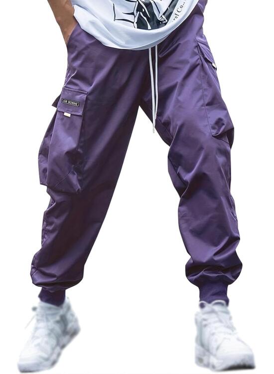 Generisch Pantalones deportivos para hombre, cintura vaquera, pantalones deportivos con cordón, pantalones de deporte S, pantalones casuales para hombre