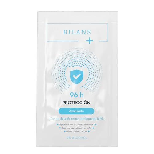 BILANS+ Crema Desodorante Antitranspirante, 96 Horas de Protección Avanzada 9ml