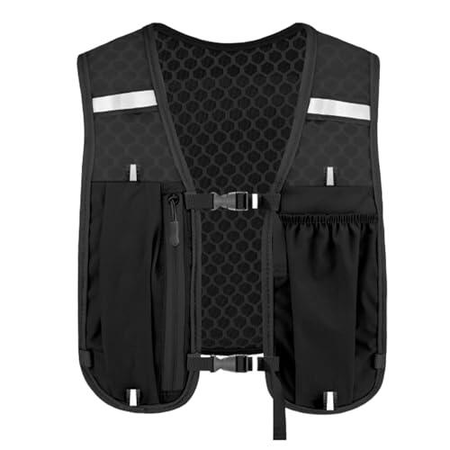 AYNKH Chaleco unisex para correr, mochilas ligeras, con soporte para teléfono y almacenamiento ajustable para senderismo, maratón, correr, ciclismo