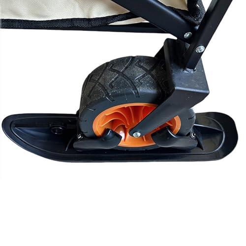 Patinete Esquí Luge,Kit Conversión 2 en 1 Cochecito Scooter de Nieve | Accesorio Esquí para Actividades Exteriores Caminos Padres Zonas Vacaciones Ciclismo