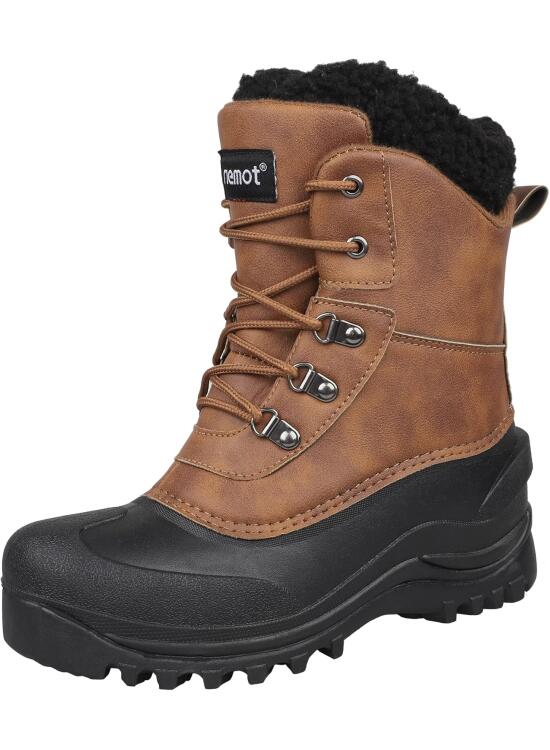 riemot Unisex Botas de Nieve Cálido Impermeables Botas de Invierno Hombre y Mujer Forro Térmico Antideslizante Cómodo Calientes Botines de Senderismo Zapatos de Invierno para Trail Urbano EU 36-46