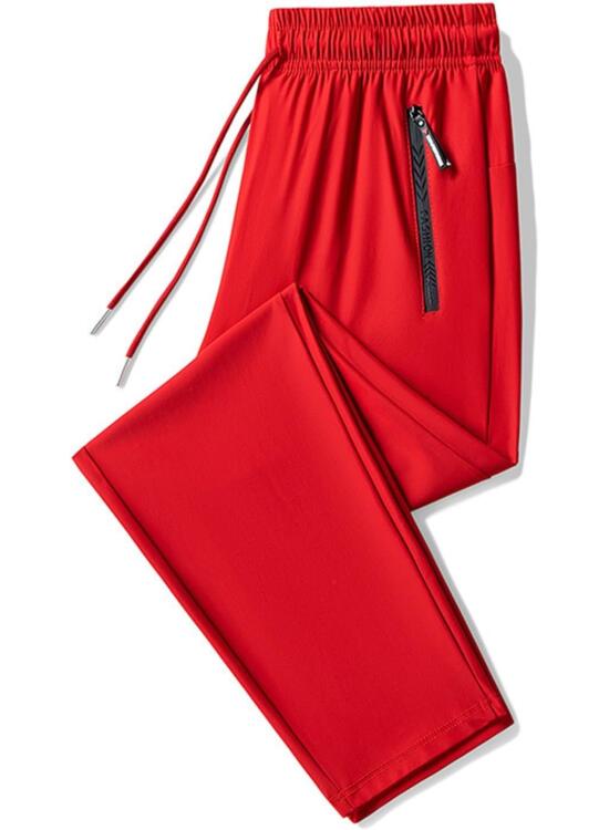 Pantalones de chándal para hombre, unisex, elásticos, de secado rápido, pantalones elásticos informales con cintura elástica y cordón