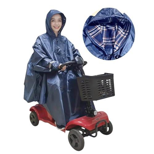 Fonakei Poncho de movilidad para scooter, impermeable, para exteriores, cubierta de vehículo eléctrico, poncho para silla de ruedas, accesorios para scooter eléctrico, chaqueta de lluvia para ciclismo