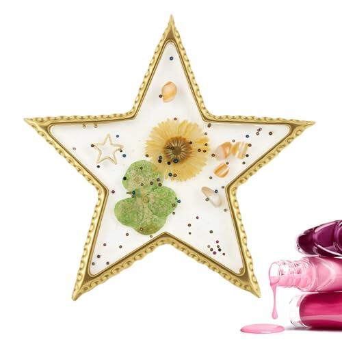 Paleta de esmalte para uñas – Expositor de colores de gel para uñas con pantalla | Tabla de resina con borde dorado para práctica de estación de manicura casa salón Beauty Studio Mujer