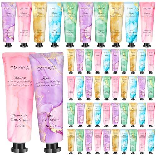 Mini crema manos set regalo para mujeres, juego crema manos para manos muy secas, 50 x 30 ml, crema hidratante para el invierno, pequeño regalo para mujeres y hombres, colegas, día de la