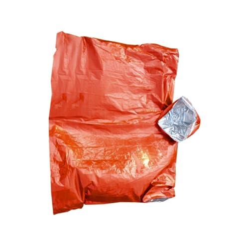 JDNH Ponchos reversibles de supervivencia con aislamiento térmico y protección contra la intemperie, con revestimiento de aluminio para emergencias, pequeño impermeable