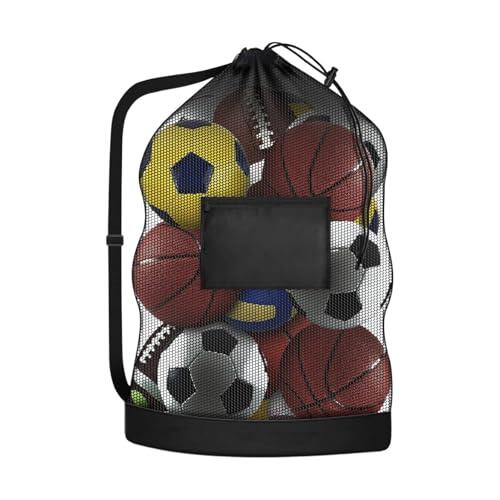 Doiyislem Bolsa de Almacenamiento de Balones de Fútbol - Organizador de Red de Gran Capacidad para Baloncesto | Organizador Transpirable para Balones De Fútbol, para Hombres Mujeres Jóvenes Y Atletas