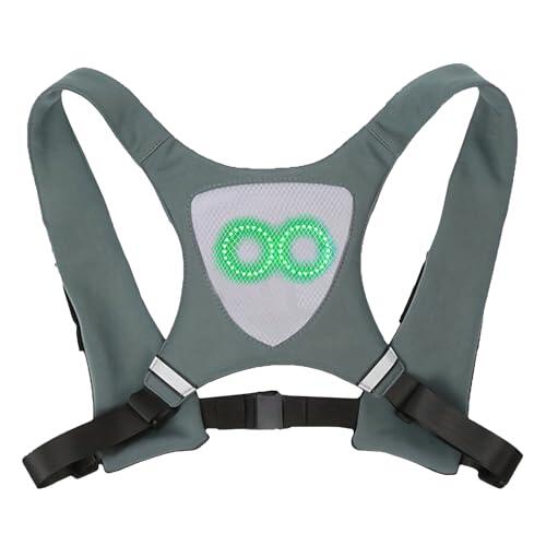 Shaersu Chaleco Reflectante Luminoso para Corredor | Chaleco De Correr con Iluminación RGB para Caminata Nocturna - Equipo Seguridad Recargable Impermeable Accesorios Ciclismo Senderismo Trotar