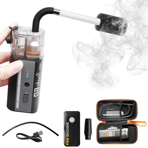Behogan Máquina de niebla mini, 22 ml, portátil, con mando a distancia inalámbrico de 10 m, máquina de humo de niebla, pequeña nebulizadora para fotografía, videografía, Halloween, boda, fiesta