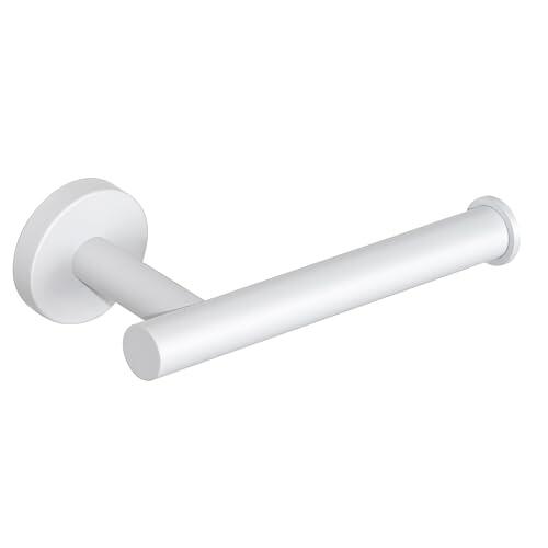 Portarollos Papel Higiénico, SAYAYO Soporte Papel Higienico Blanco Porta Rollos de Papel Higienico Portarrollos Baño Acero Inoxidable para Baño y Cocina, Montaje Atornillado