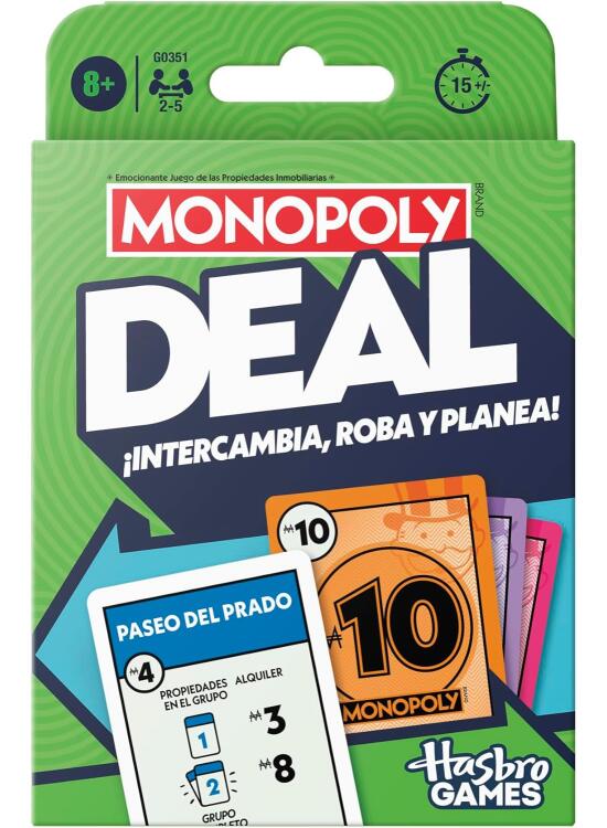 Juego de Cartas Monopoly Deal - Versión en español