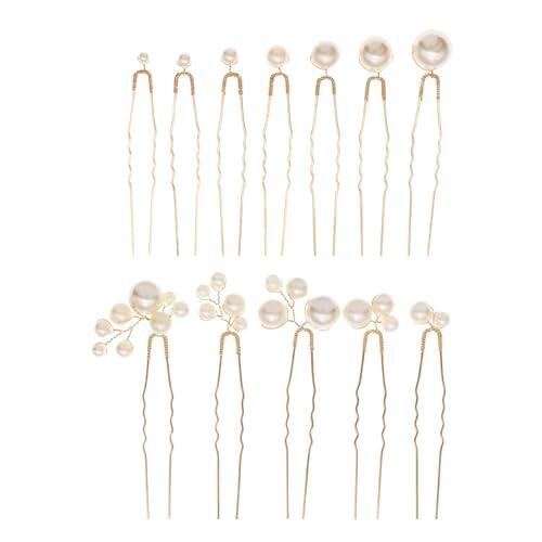 12 Piezas Perlas Horquillas, Horquillas Para Novia, Adorno Pelo Novia En Forma De U, Pelo De Perlas De Tamaño Mixto, Accesorios Para El Cabello Para Dama De Honor Boda Damas Tocado, Adorno