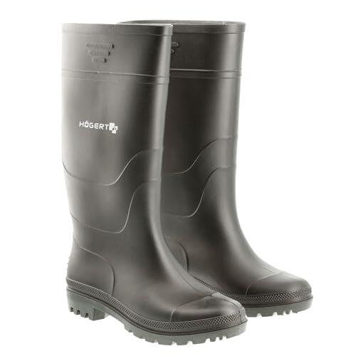 Högert Technik - Botas de trabajo de goma PVC negras OB SRA Botas de seguridad, botas profesionales antideslizantes, de trabajo impermeables sin piezas metálicas para la industria