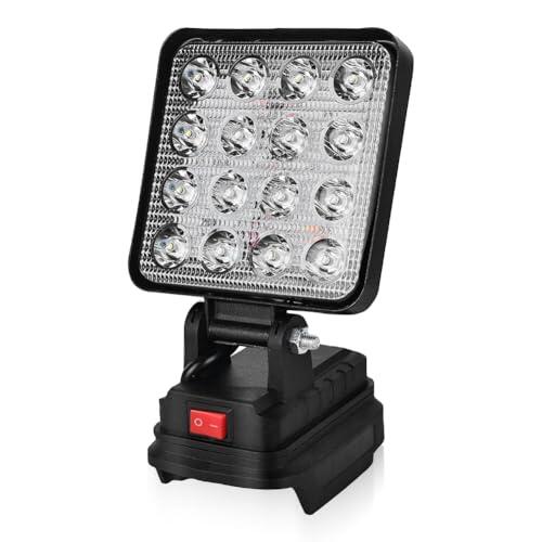 NAJILI Lámpara de trabajo LED, dos puertos de carga USB, unidad de iluminación portátil, adecuada para el mantenimiento de vehículos, iluminación en el hogar, camping, pesca (4 pulgadas)