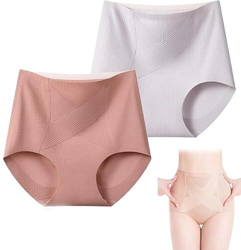 Genérico Braguitas Ciracla Lushybum, Braguitas Moldeadoras Premium, Confortables y Antifugas, Braguitas Moldeadoras de Cintura Alta sin Costuras para Mujer (2pcs-e,XL)