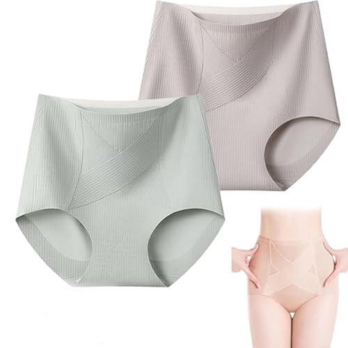 Genérico Braguitas Ciracla Lushybum, Braguitas Moldeadoras Premium, Confortables y Antifugas, Braguitas Moldeadoras de Cintura Alta sin Costuras para Mujer (2pcs-g,M)