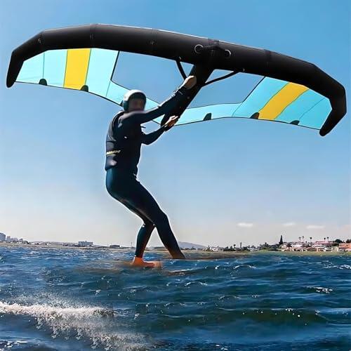 GEHPYYDS ala Inflable para Windsurf, 4㎡, 5㎡, 6㎡, Tabla de hidroala y Windsurf, Vela de Surf portátil con Ventana, para Deportes acuáticos, Kitesurf y Surf. 5m³