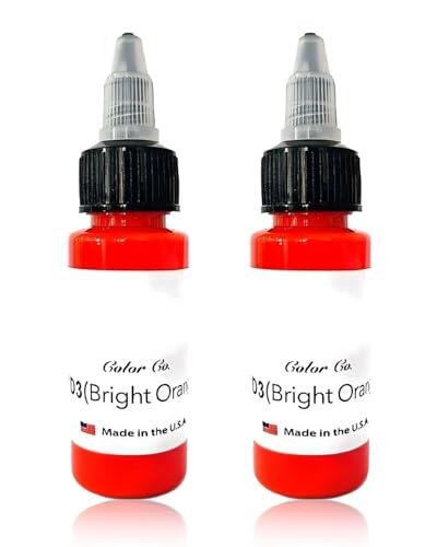 MYGLOAR 2 botellas de tinta negra concentrada para delinear y colorear, tinta de tatuaje profesional. 2 botellas de tinta concentrada (Roja 30+30ML)