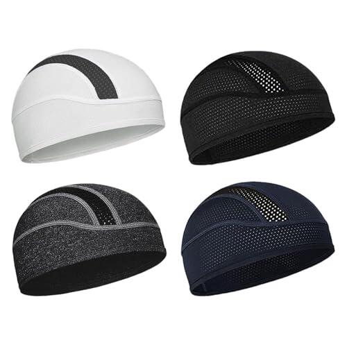 4 Piezas De Cascos Para Ciclismo Al Aire Libre, Sombreros Transpirables De Verano, Cascos, Gorros Con Forro Absorbente Del Sudor Y Sombreros Deportivos De Secado Rápido Sin Sombreros De Ala.