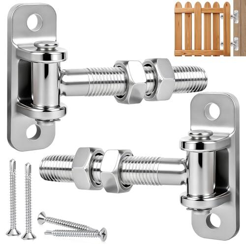 Niuny Bisagras Para Puertas 2pcs Bisagras Inox M16 Con Tornillos Bisagra Acero Inoxidable Regulable Cerniere Per Porte Grandes Bisagra Puerta Madera Para Jardín Patio Valla