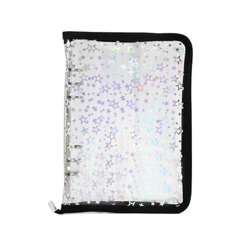 Clear Binder - Organizador de papel para archivador de etiquetas con cremallera, para diario, escuela, oficinas, empresas, proyectos, profesores, gerentes, 9,84 x 7,09 pulgadas