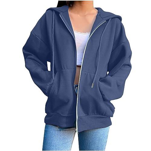 Chaqueta con capucha para mujer, sudadera, jersey con cremallera de manga larga, talla grande, con cremallera de algodón, chaqueta deportiva einfarbig, chaqueta para correr, chaqueta de entrenamiento