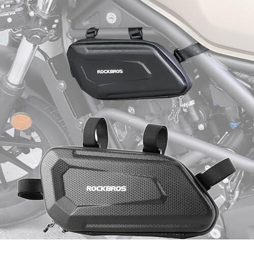 Bolsa lateral de motocicleta impermeable EVA rígida triangular bolsa de almacenamiento bolsa de herramientas para Honda Rebel 1100 250 500 300 CMX1100 CMX250 CMX500 CMX300 (bolsa lateral derecha)
