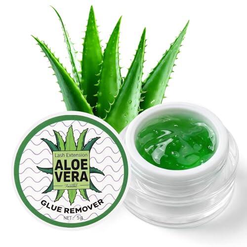 Crema removedora de pestañas, Crema Removedor de Pegamento para Extensión de Pestañas, Removedor De Pestañas Pelo a Pelo, suave y rápida eliminar el pegamento de pestañas falsas, Aloes