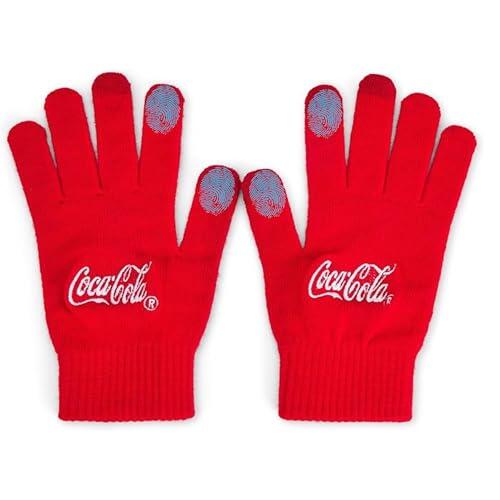 The Gift Scholars Guantes de invierno con licencia oficial de Coca-Cola, unisex, para pantalla táctil, para deportes al aire libre