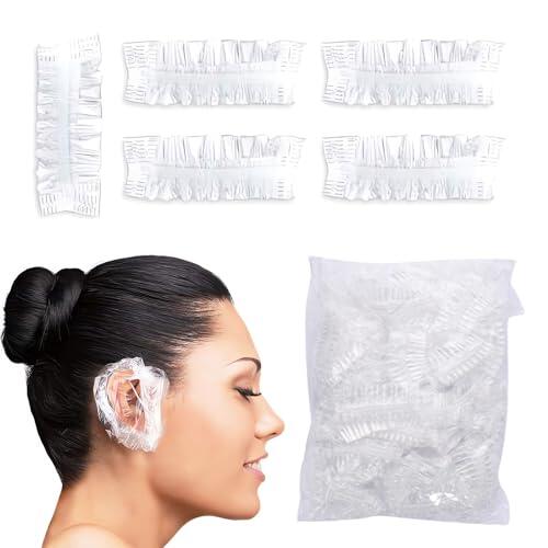 Dreamil 200 fundas desechables para teñir el cabello, impermeables, con bandas elásticas para peluquería, salón, ducha y spa.