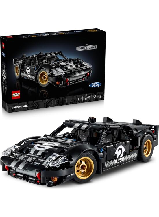 LEGO Technic Coche de Carreras Ford GT40 MKII de 1966 - Maquetas para Construir para Adultos - Coche de Colección con Motor V8 para Montar y Detalles - Regalo para Hombres y Fans del Motor 42223