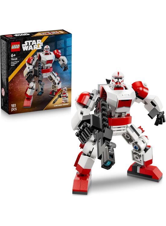LEGO Star Wars 75448 Meca de Soldado Clon de Choque de Juguete - Figura de Acción Articulada con Fusil Bláster y Minifigura - Regalo de Colección para Niños de 6+ Años y Fans