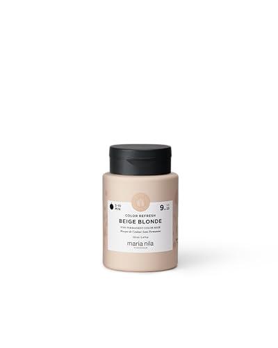 Maria Nila Colour Refresh, Beige Blonde 100 ml, Mascarilla capilar Beige Suave de Tonos Fríos, Pigmentos Semipermanentes, 100% vegano y libre de sulfatos/parabenos