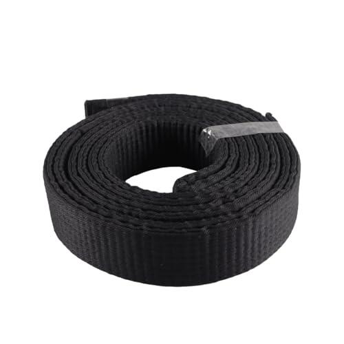 Durlo Cinturón de artes marciales de poliéster negro de 280 cm para karate, judo, taekwondo, adultos, ajuste universal, entrenamiento y competición.