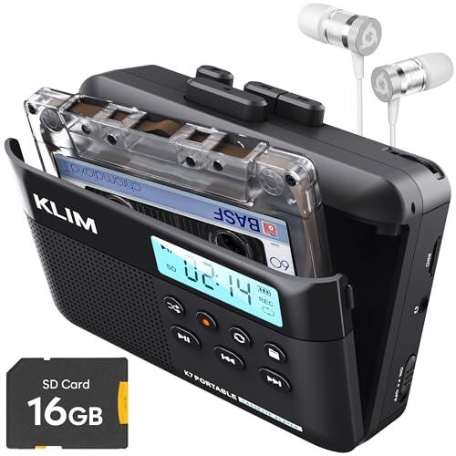 K7 Reproductor Cassette con Auriculares Fusion, Conversor a MP3, SD 16 GB