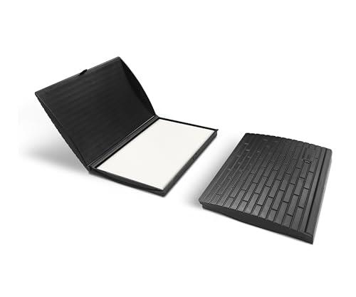 Almohadilla grande para sellos secos de 7 x 5 pulgadas, almohadilla de tinta de fieltro de alta calidad para oficina, hogar, manualidades y sellos de goma (sin tinta)