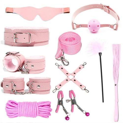 QiKKago Traje De Venda Rosa De Diez Piezas para El Ajuste De La MuñEca, Accesorio Deportivo CóModo - H12