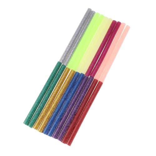 VALICLUD 72 piezas Unidades Barras Adhesivas de Pegamento Termofusible con Purpurina Mini Colores Surtidos para Manualidades DIY Unión Papel Vidrio Plástico Madera Barra EVA