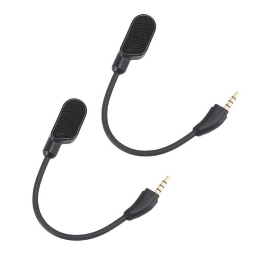 Micrófono de Auriculares de Juego Inalámbrico, Enchufe y Juego Estable Flexible, Sonido Transparente de 3,5 Mm, Micrófono Desmontable para Computadora