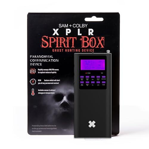 Sam and Colby XPLR Spirit Box | Equipo de detección paranormal; supervivencia embrujada; escáner cazador fantasmas; detector EMF y EVP; herramienta completa para comunicación espiritual