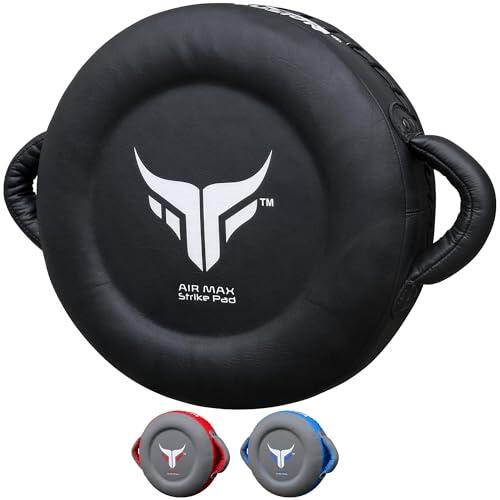 Manoplas de Boxeo Redondas — Almohadillas de Entrenamiento para Entrenadores, Pads de Boxeo para Artes Marciales, MMA y Muay Thai Manoplas para Velocidad, precisión y concentración (Negro)