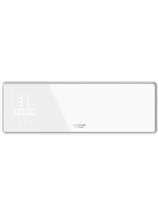 Cecotec Calefactor Cerámico de Pared con Pantalla LED y Mando a Distancia Ready Warm 5310 PowerBox Ceramic. 2000W, 3 Modos, Temporizador 24h, Oscilación, IP23, Kit de Montaje, Cobertura 20m2
