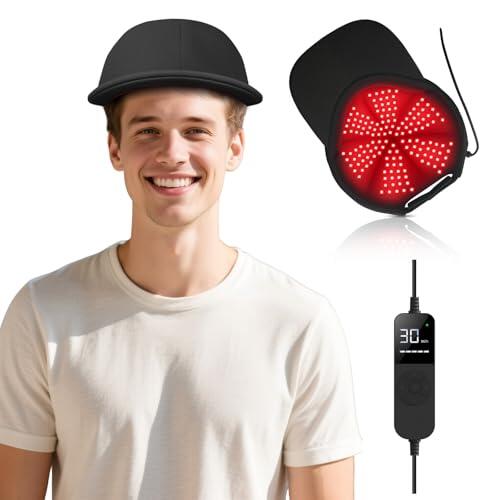 Gorra láser LLLT anticaída – Terapia con luz roja e infrarroja (660/850/940 nm) con función de pulso, 5 modos y temporizador | Favorece el crecimiento del cabello y calma el cuero cabelludo