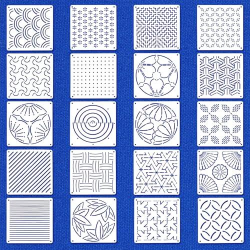 Domina el arte del bordado tradicional con las plantillas Sashiko Quilax