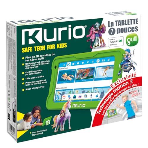 Kurio Gulli Motion Edition 32 GB Tableta de 7 Pulgadas para niños, Android 15, Control Parental Personalizable y navegador Seguro, más de 2 Horas de vídeos Gulli + 10 Juegos exclusivos incluidos