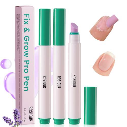 Empujador de Cutículas de Cerámica con Aceite: 3-En-1 Aceite Cuticulas Uñas Lapiz - Cuticle Oil Bolígrafo Nail Care Lapiz para Eliminar Cutículas, Repara Uñas (3 Piezas, One Size)
