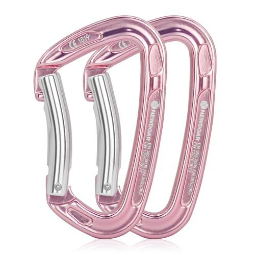 NewDoar Juego expreso de aluminio ultraligero con pinza curvada 2 unidades de kit expreso ligero con hebilla de bloqueo para escalada alpina, adecuado para deportes profesionales y escalada en trad